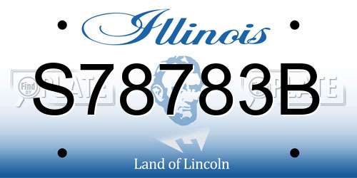 S78783B Illinois License Plate