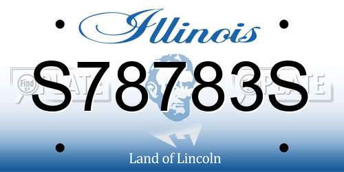 S78783S Illinois License Plate
