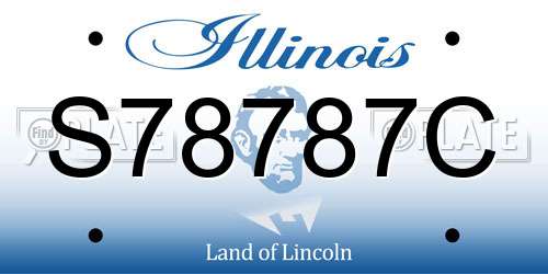 S78787C Illinois License Plate