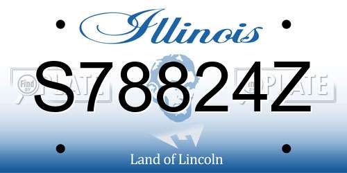 S78824Z Illinois License Plate