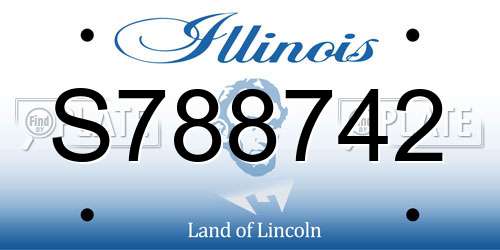 S788742 Illinois License Plate