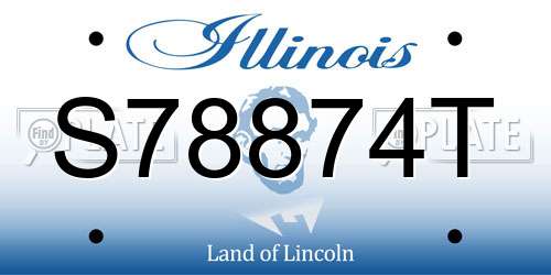 S78874T Illinois License Plate