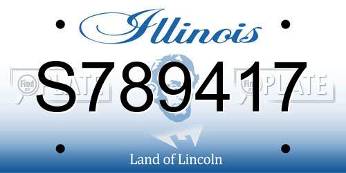 S789417 Illinois License Plate