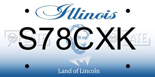 S78CXK Illinois License Plate