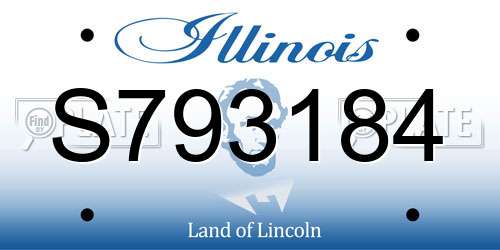S793184 Illinois License Plate