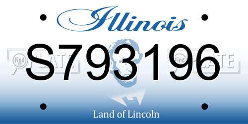 S793196 Illinois License Plate