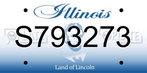 S793273 Illinois License Plate