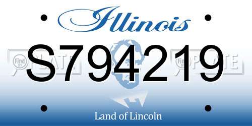 S794219 Illinois License Plate
