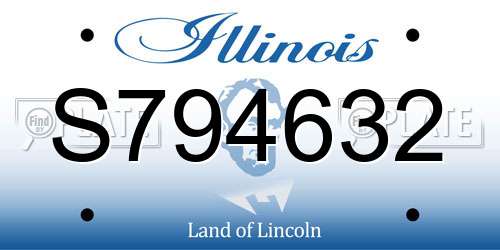 S794632 Illinois License Plate