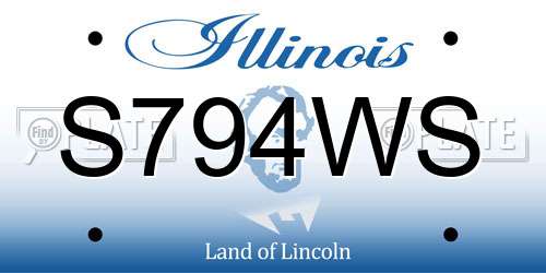 S794WS Illinois License Plate
