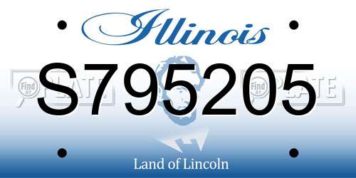 S795205 Illinois License Plate