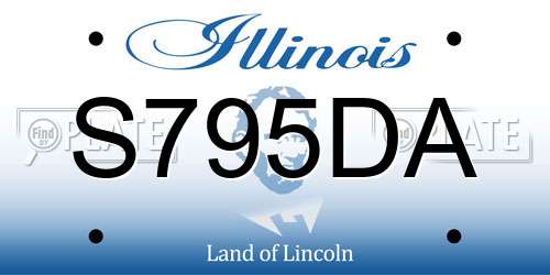 S795DA Illinois License Plate