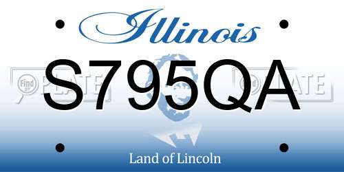 S795QA Illinois License Plate