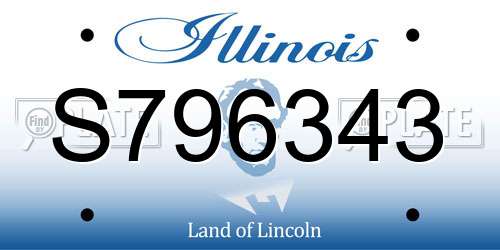S796343 Illinois License Plate