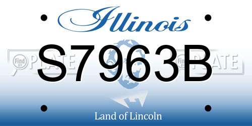 S7963B Illinois License Plate