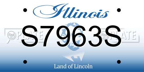 S7963S Illinois License Plate