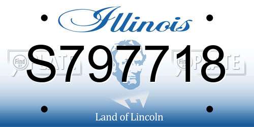S797718 Illinois License Plate