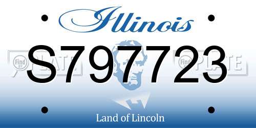 S797723 Illinois License Plate