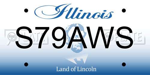 S79AWS Illinois License Plate