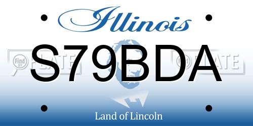 S79BDA Illinois License Plate