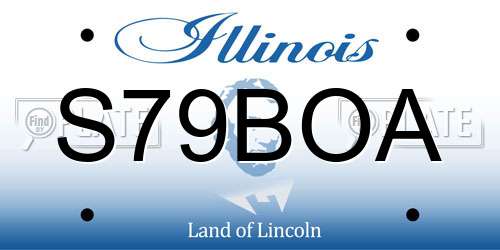 S79BOA Illinois License Plate