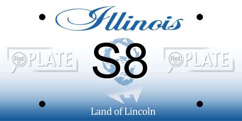 S8 Illinois License Plate
