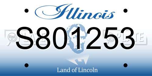 S801253 Illinois License Plate