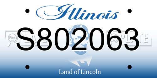S802063 Illinois License Plate