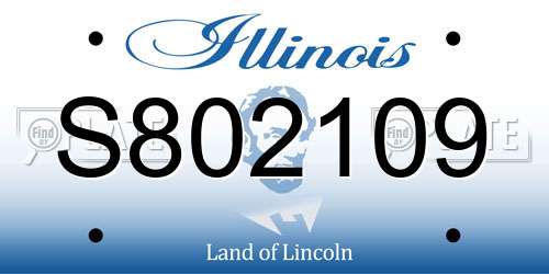 S802109 Illinois License Plate