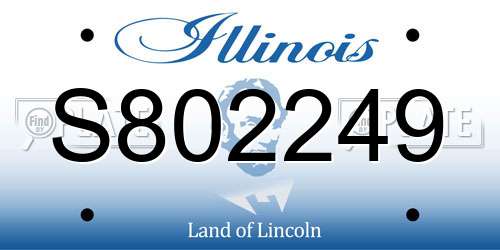 S802249 Illinois License Plate
