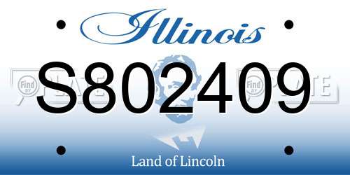 S802409 Illinois License Plate