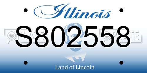 S802558 Illinois License Plate