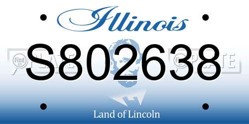 S802638 Illinois License Plate