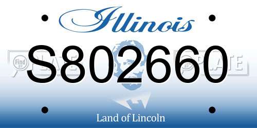 S802660 Illinois License Plate