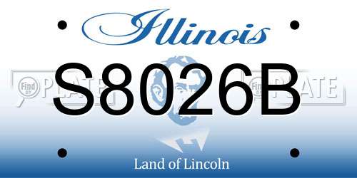 S8026B Illinois License Plate