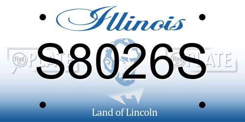 S8026S Illinois License Plate