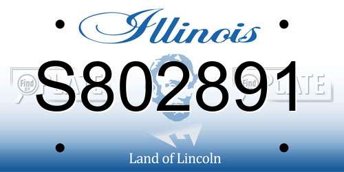 S802891 Illinois License Plate