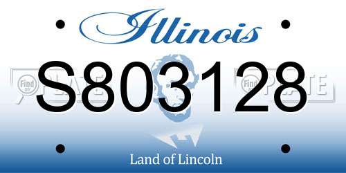 S803128 Illinois License Plate