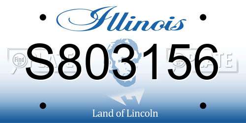 S803156 Illinois License Plate