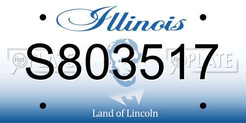 S803517 Illinois License Plate