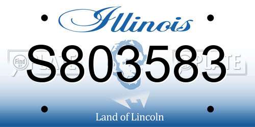 S803583 Illinois License Plate