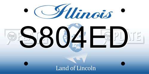 S804ED Illinois License Plate