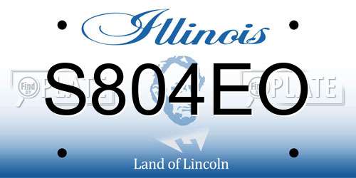 S804EO Illinois License Plate