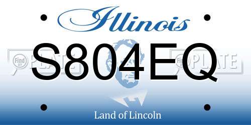 S804EQ Illinois License Plate