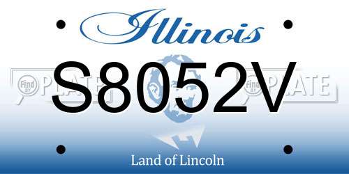 S8052V Illinois License Plate