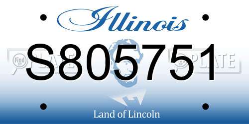 S805751 Illinois License Plate