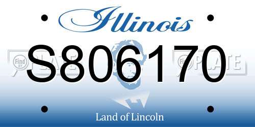 S806170 Illinois License Plate