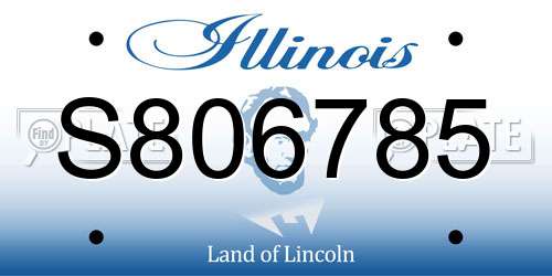 S806785 Illinois License Plate