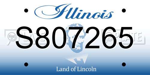 S807265 Illinois License Plate