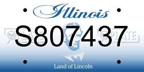 S807437 Illinois License Plate